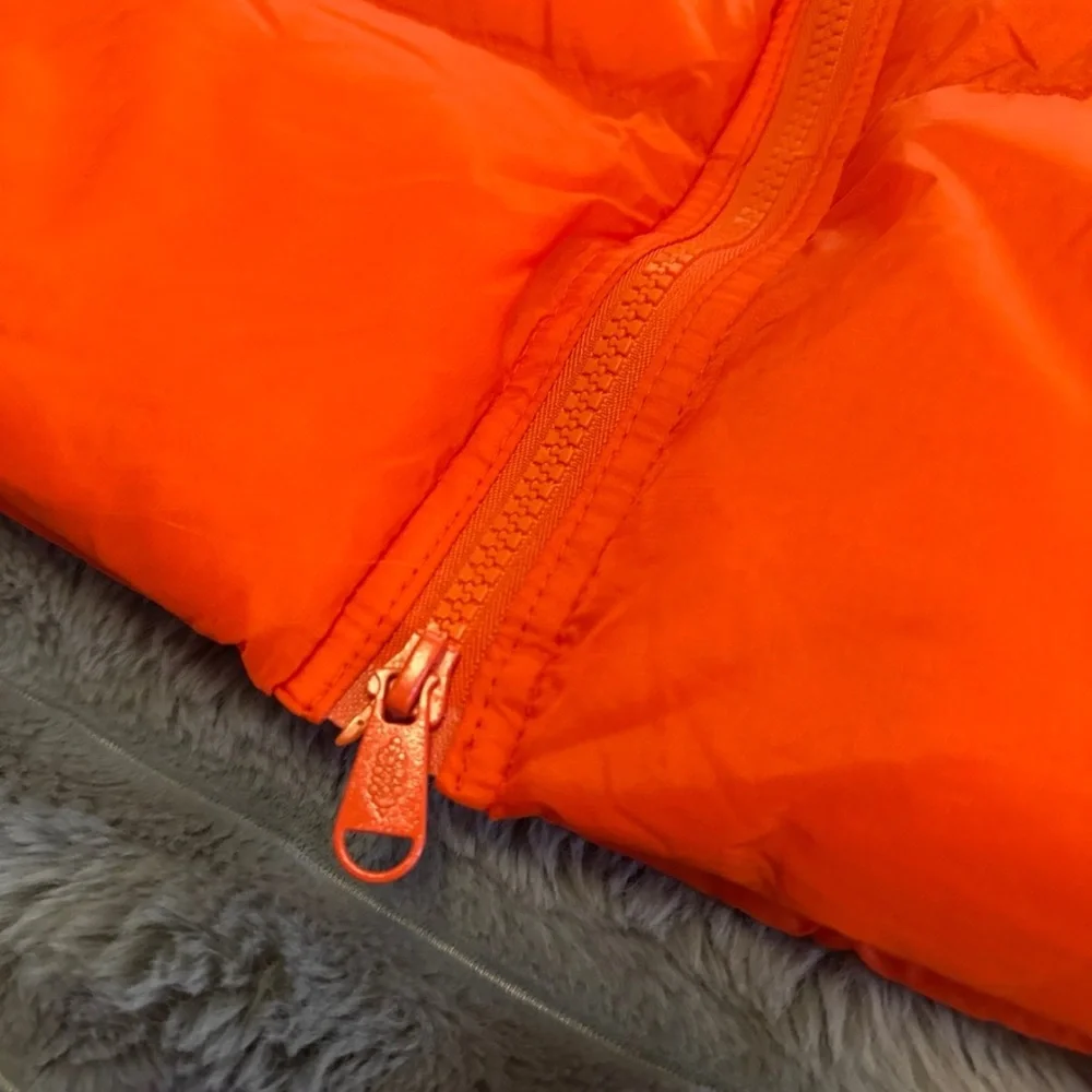 NWOT free people PrimaLoft Puffer Vest Orange Quilted Insulated Outerwear Medium - Picture 9 of 10